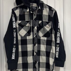 Zoo York Black and White Checkered Hoodie